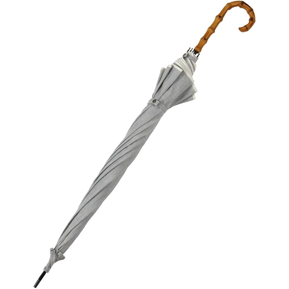 [Chinoiserie Modern] Umbrella, Long Umbrella, Women's Shantung, Large, Deep, Embroidered, Small Bird, Piping