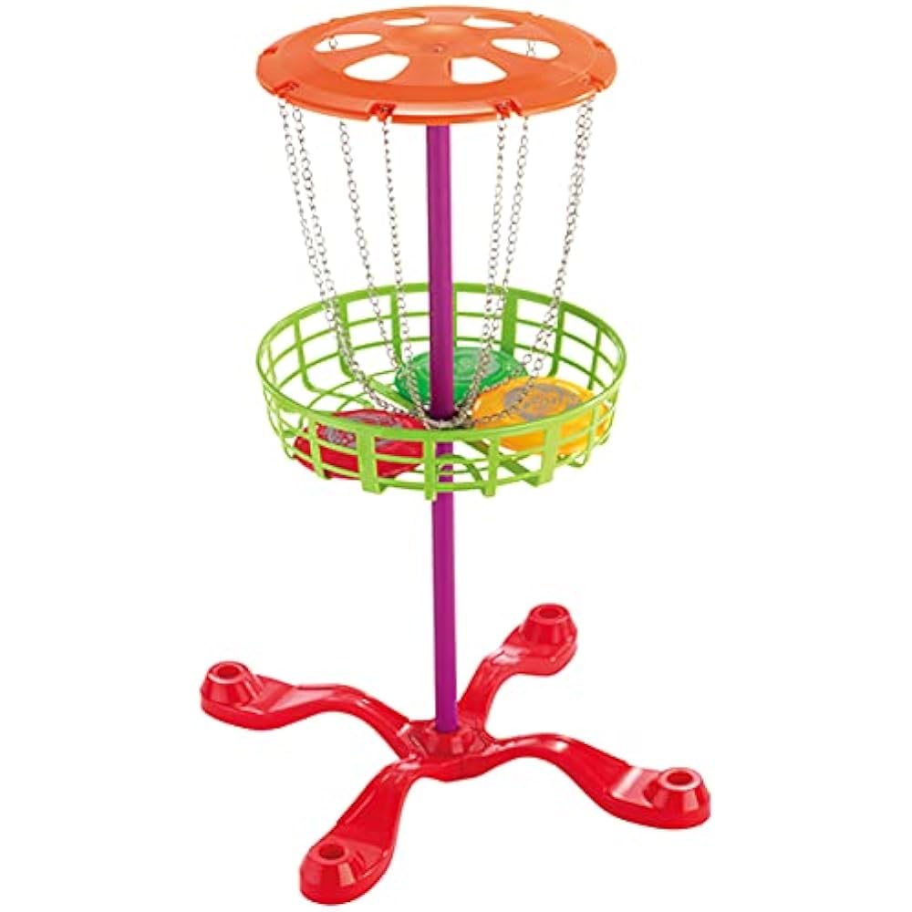 Flying disc game "Perfect Olympia" (Disc golf, easy installation, easy assembly, Frisbee, height 63cm, portable size)