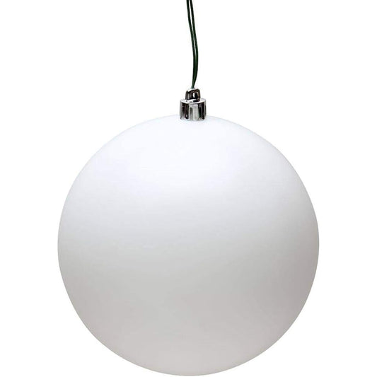 Vickerman 48800-2.75" White Matte UV Treated Ball Christmas Tree Ornaments (12 Pack) (N590711DMV)