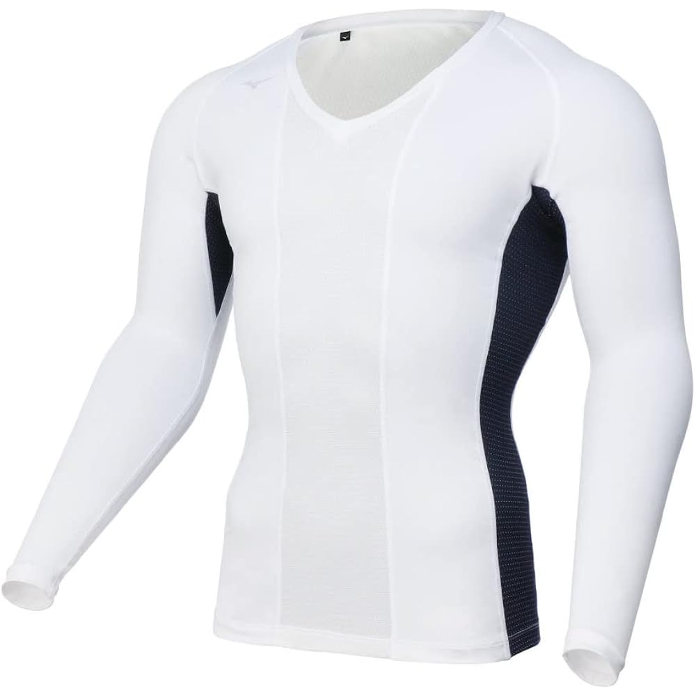 [Mizuno] Golf Wear, Solar Cut Super Cool II, Biogear, Compression Type, Cooling Material, High Breathability, Stain Resistant, Long Sleeve, V-Neck, Golf, E2MJA002 Men's