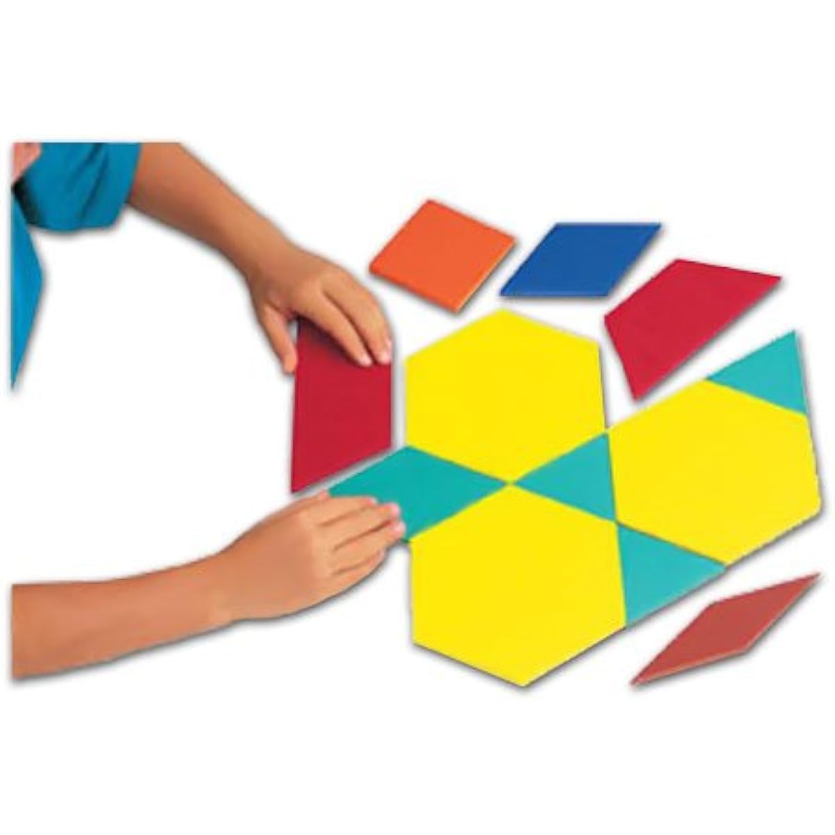 EAI Education Jumbo Quiet Shape Foam Pattern Blocks - Set of 49