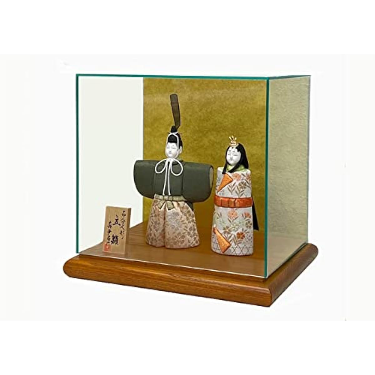 Hina Doll Mataro: Standing Hina Doll Kojijin Acrylic Case Included Wood-grain Doll Hina Doll First Doll Festival Doll Festival Celebration