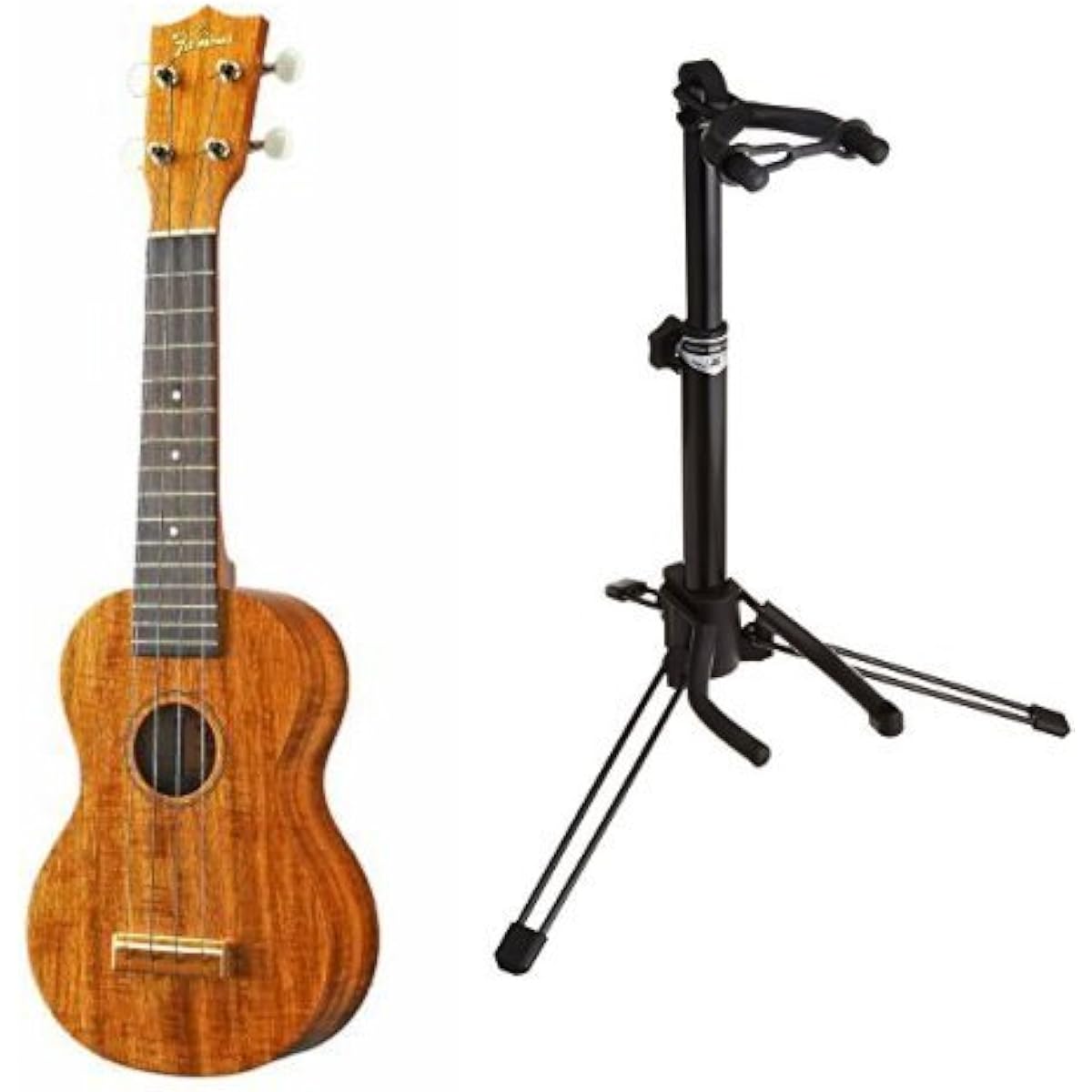 [Famous] Soprano ukulele FS-5G and wooden stand US-02 set
