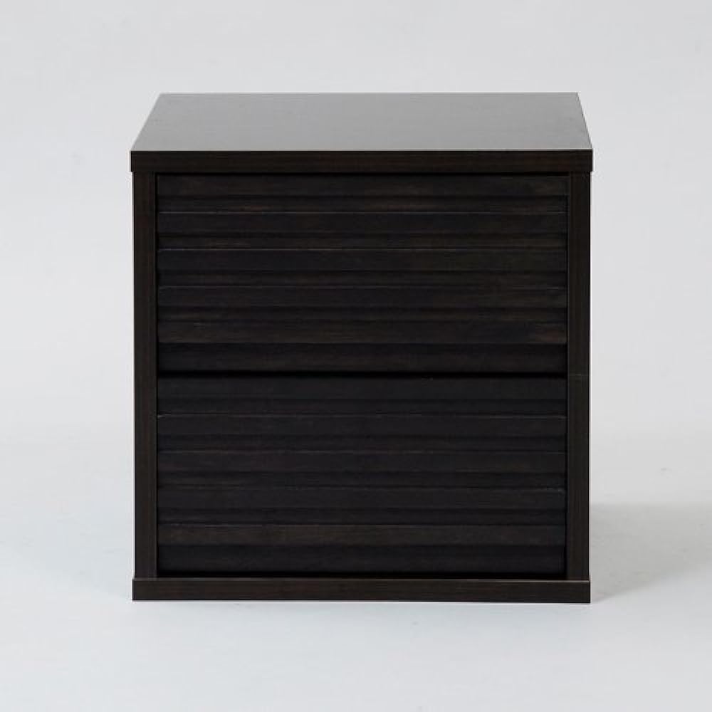 JK Plan New Japanese Style Cube BOX Series 2 Drawer Type Dark Brown yh-163