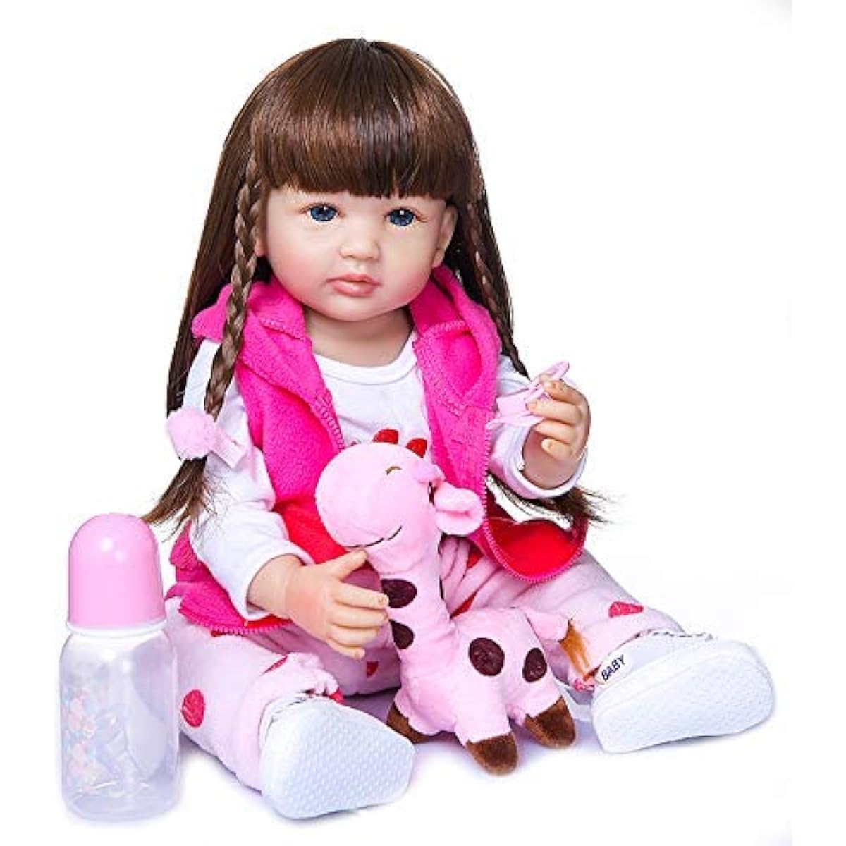 iCradle Realistic Reborn Baby Doll, Poseable Full Silicone Body, 22 Inch Realistic Reborn Toddler Handmade Soft Vinyl Newborn Baby Doll with Clothes Set and Gift