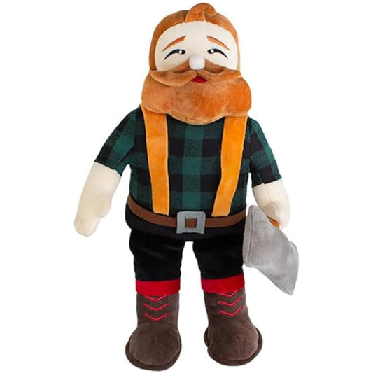WISHPETS - Lumberjack Green Plaid Plush Toy - 16" Unique Soft Plaid Stuffed Animal - Friendly Nature Learning Gift for Kids and Toddlers