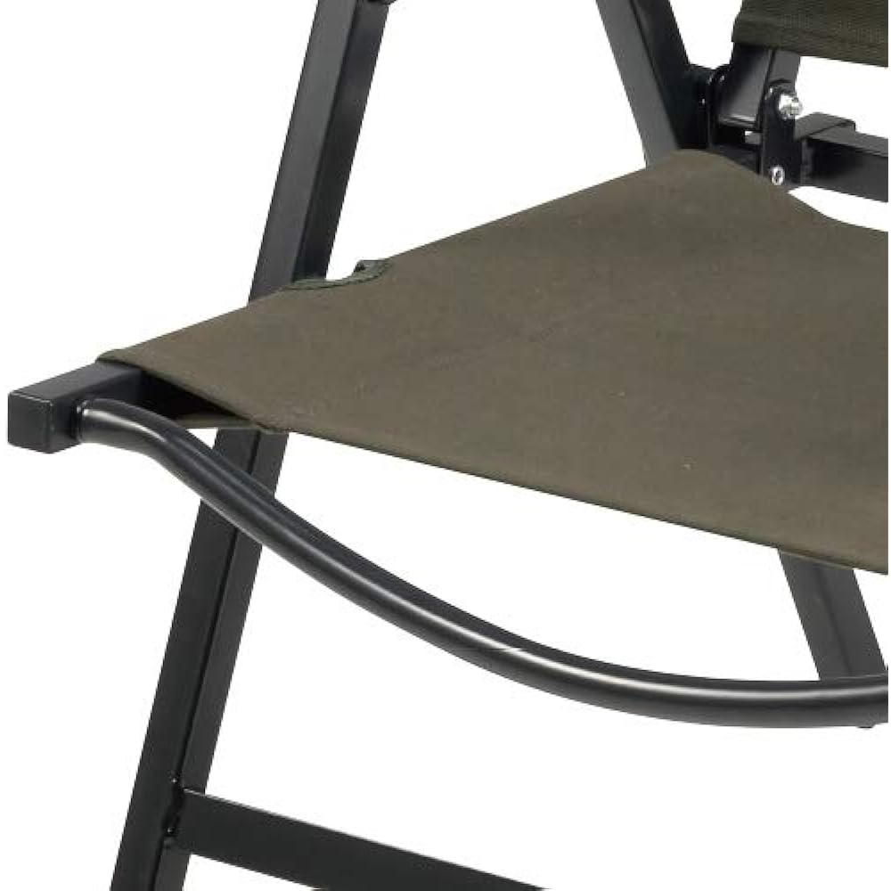 BUNDOK Low Style Chair BD-115 <Dark Olive/Beige> Foldable Cotton Armrest