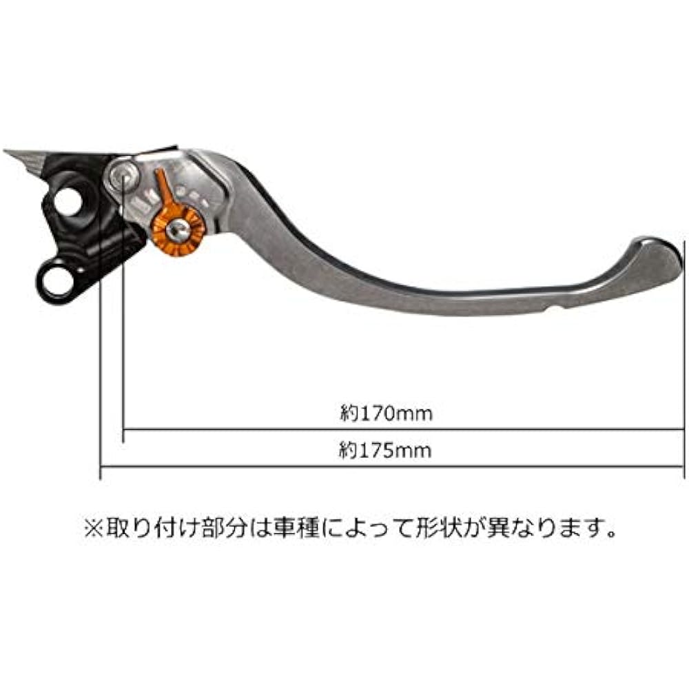 U-KANAYA Aluminum billet lever left and right set TYPE-T Lever: Titanium/Adjuster: Titanium Honda [CBR250R(11-)] [CB250R(18-)] [CBR400R(13-21)] [400X(13-21)] [ CB400F(13-)] [Monkey 125(18-)]