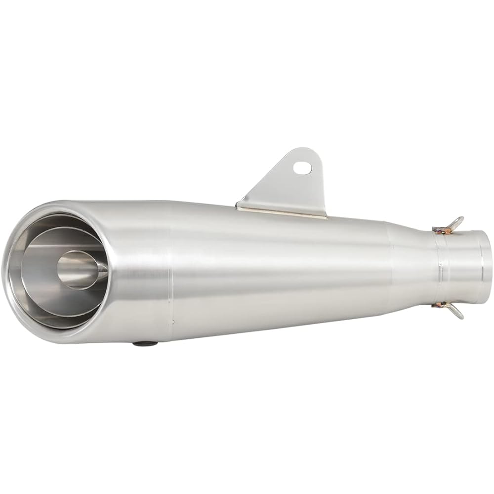 Motorcycle Bike Silencer Slip-on Muffler Bike Muffler General Purpose Inlet 50.8mm Length 350mm Body Diameter 105mm