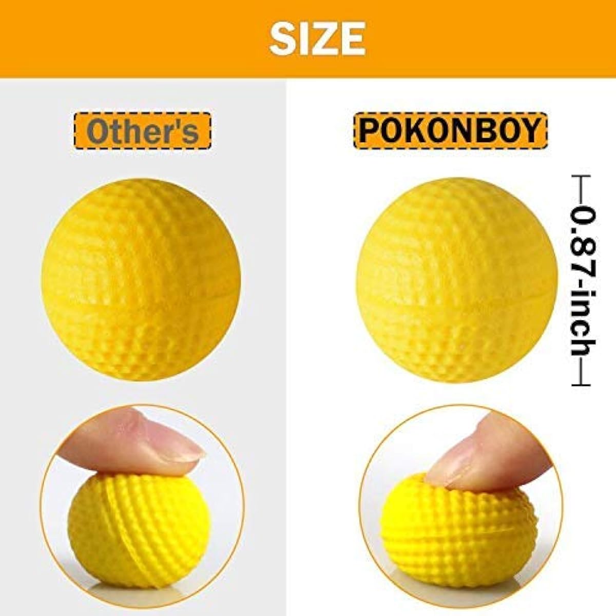 POKONBOY Upgraded 500 Round Ball Refill Pack for Nerf Rival Apollo Zeus Atlas Artemis Blasters (Storage Bag Included)