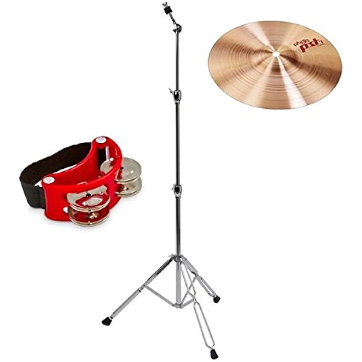 [For Cajon] PAiSTE PST-7 + CS-01 + LP188 Splash + Stand + Foot Tambourine Set