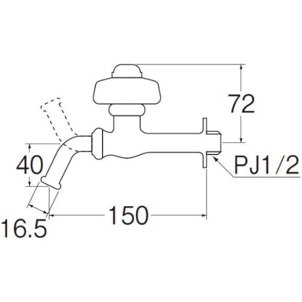 SANEI [Self-closing home faucet] Nominal size 13 Y229A-13