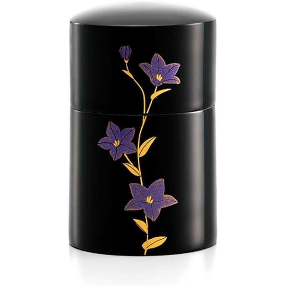 [Memorial Art Ohnoya] Soul Petit Pot Mini Urn Made of Wood, Maki-e, Bellflower, Lacquerware, Home Memorial, For Divided Ashes, Mini Urn 071 [Certificate issued by Ohnoya included]
