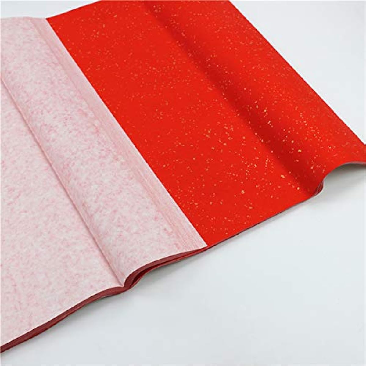20 Sheets Red Rice Paper Cutouts Chinese Calligraphy Wedding Party DIY Caplets Chinese New Year Calligraphy Rice Red Paper (Golden Point)