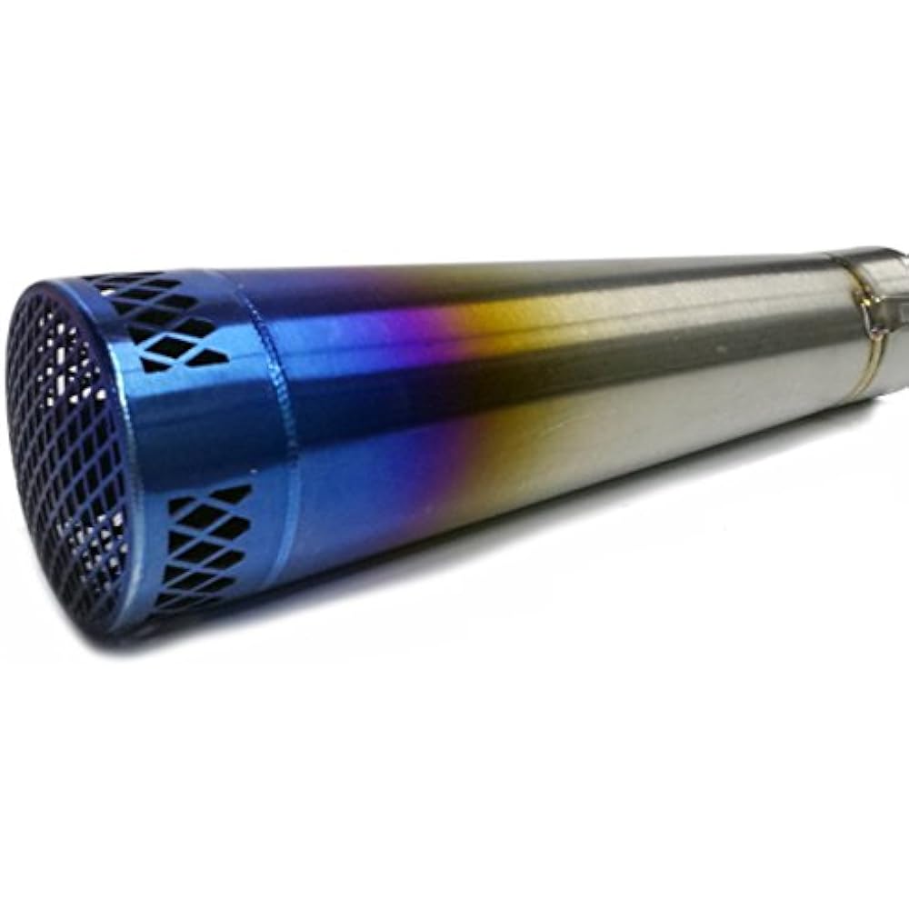 General Purpose 50.8mm Stainless Steel Short Silencer GP Slip-on Muffler/Mesh Jason Muffler Fake Titanium Hardened