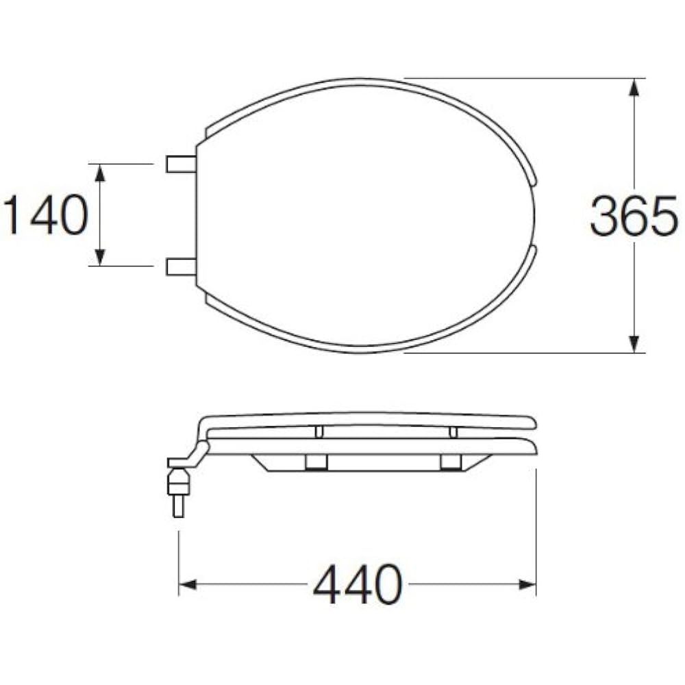 SANEI Regular Toilet Seat, Front Split Toilet Seat, Small Size, Includes Installation Tools, Ivory PW902-S-I