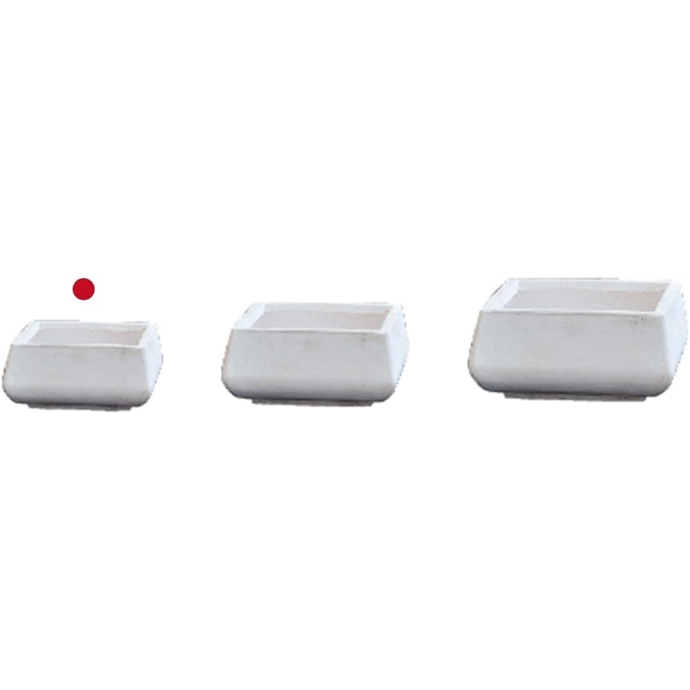 TERRA-MENT LowDropSquare14 White 910-140-101 Capacity: Approx. 8 liters