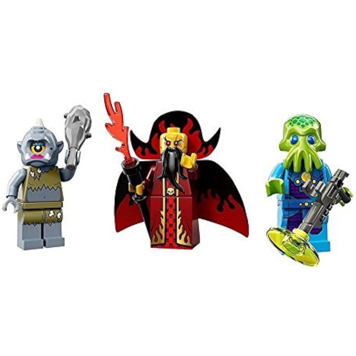 LEGO Evil Wizard, Lady Cyclops and Space Alien Minifigures Lego Custom Series 13 Minifigure Bundle