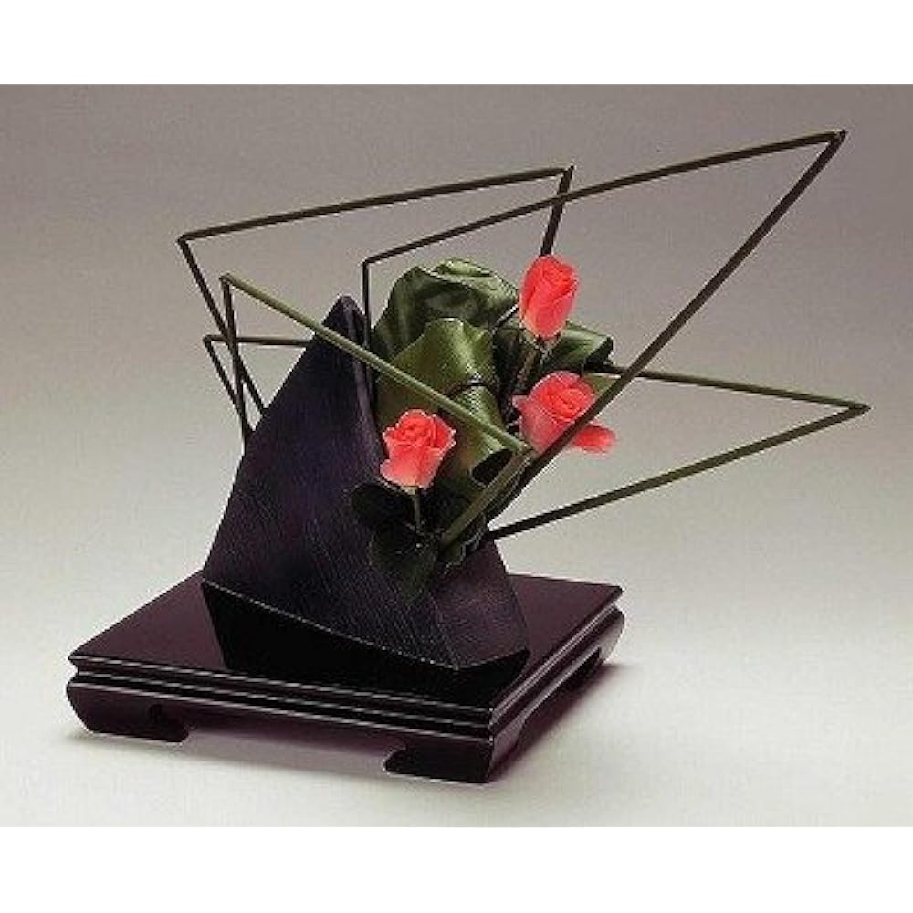 [Flower stand] Black tan square black tan style ☆ Decorative stand Domestic product Available in 2 sizes (No. 8)