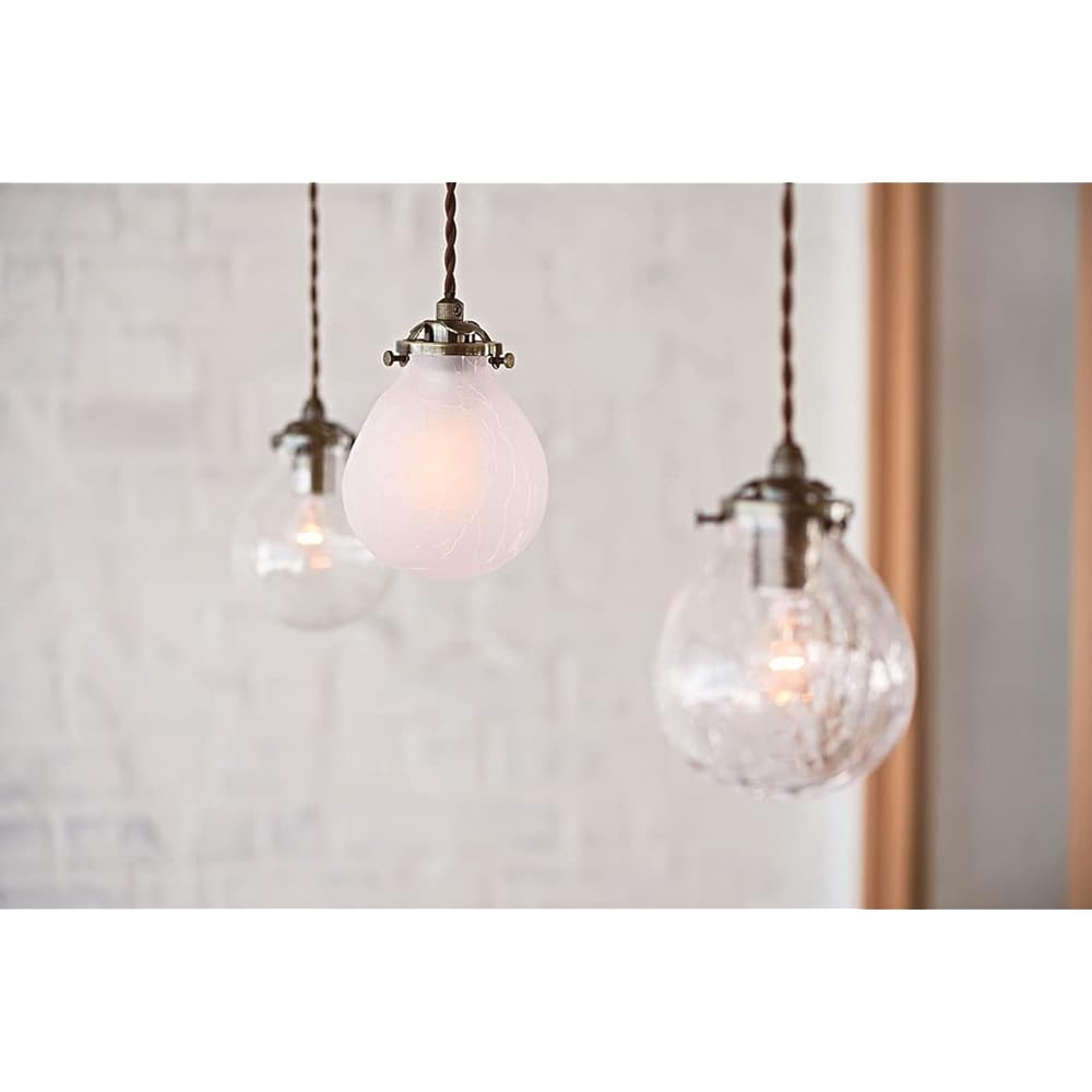 Interform Pendant Light LT-9824CR Marvel with LED Bulb Cracked Glass Scandinavian Drop Multiple Hanging