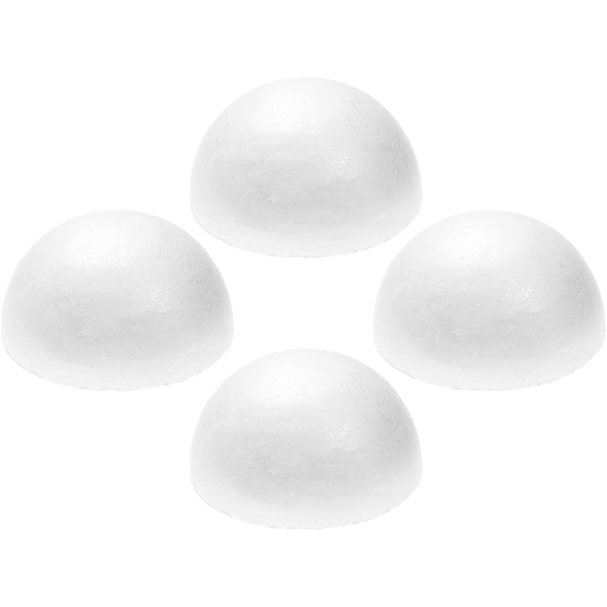 5.6" Craft Foam Half Balls - Smooth Styrofoam Polystyrene Balls for Crafts and Projects, Pack of 4