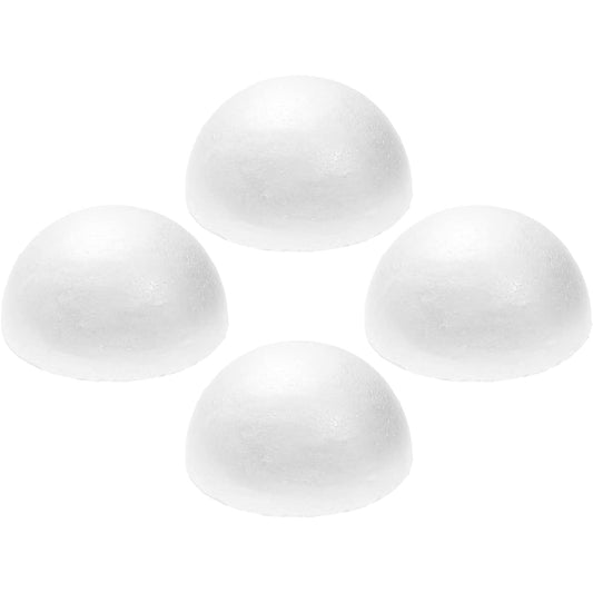 5.6" Craft Foam Half Balls - Smooth Styrofoam Polystyrene Balls for Crafts and Projects, Pack of 4