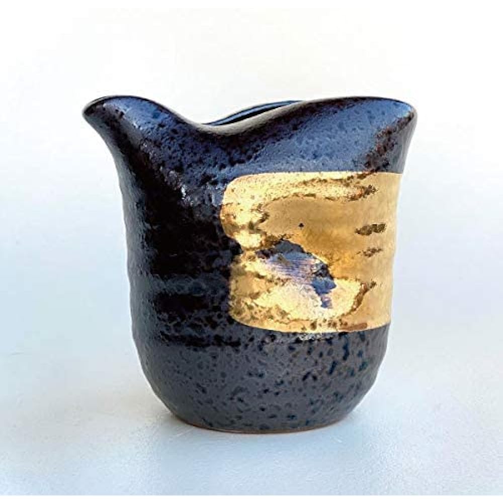 Sake Utensil Stylish Tokkuri Ochoko Set Cold Sake Tokkuri Sake 2.2 Cups Mino Ware Black Black Gold Gold Made in Japan Sake Cup Sake Cup