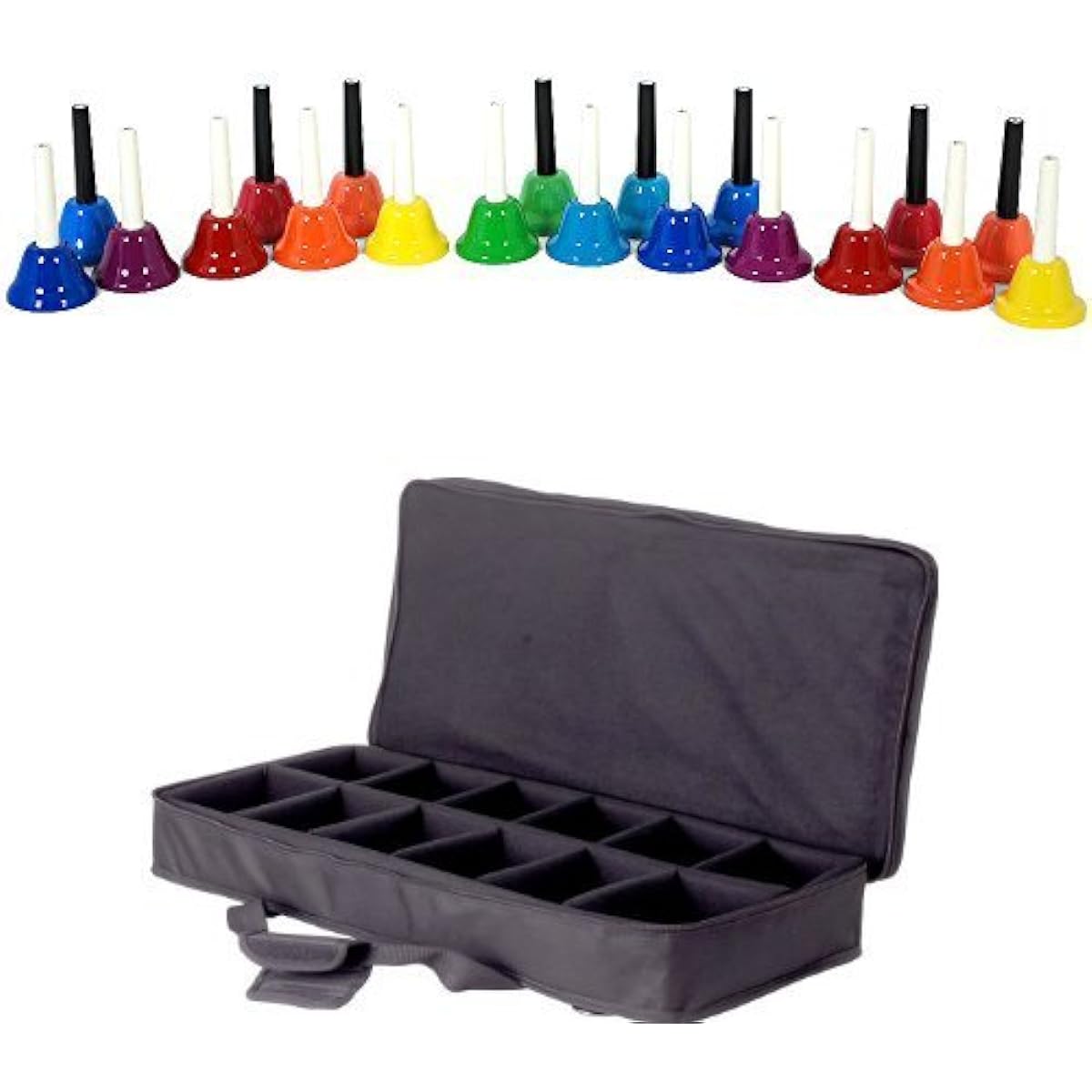 KC Kyoritz Bell Chorus (Handbell) 20 notes Original Set BC-20K/MU Multicolor (Carrying case/Christmas sheet music collection/Keyboard design cloth included)