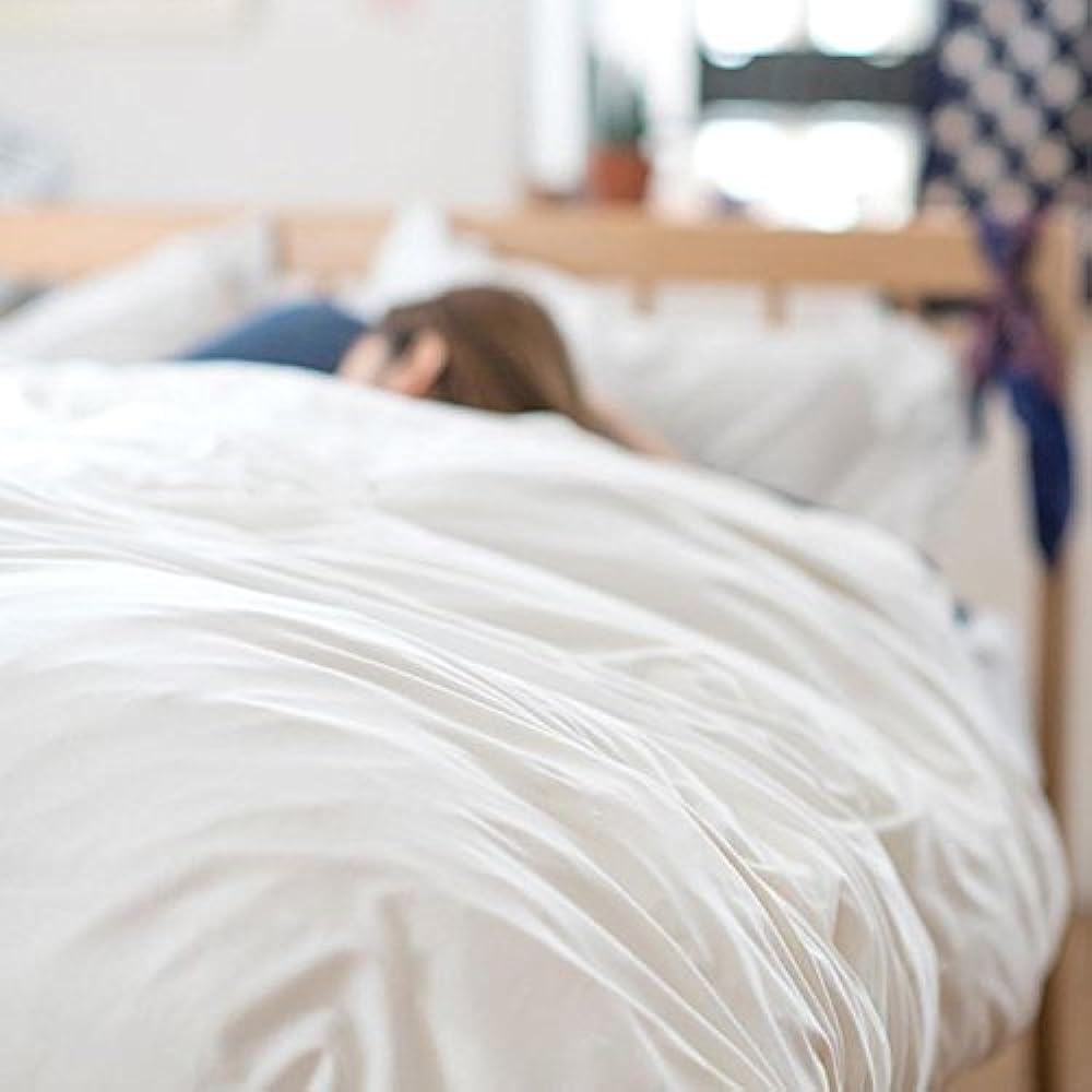 Fab the Home Duvet Cover White Double (190x210cm) Plain Knit FH123950-100