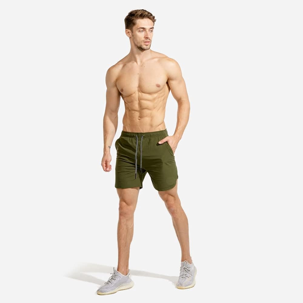 [Manatsulife] Men's Running Pants, Sports Shorts, Training Shorts, Gym Wear, Mesh Material, Quick Drying, Breathable DK02.