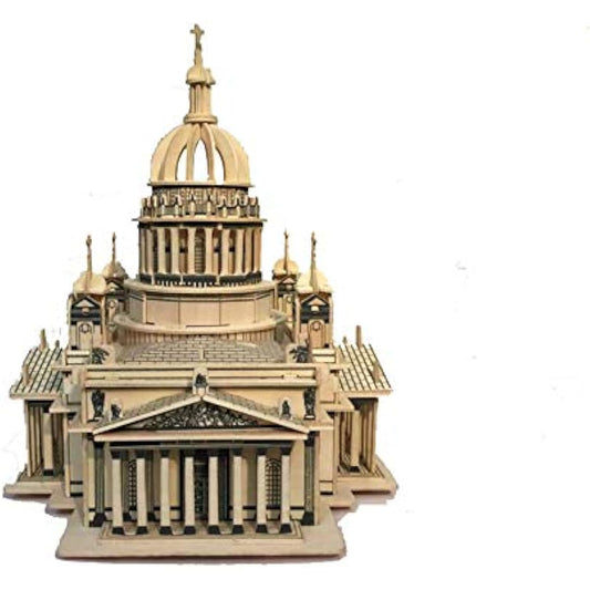 (Issa Kiev Cathedral) - NWFashion 43cm Wooden Dream Dollhouse 2 Floors with Furnitures Lights DIY Kits Miniature Doll House (Issa Kiev Cathedral)