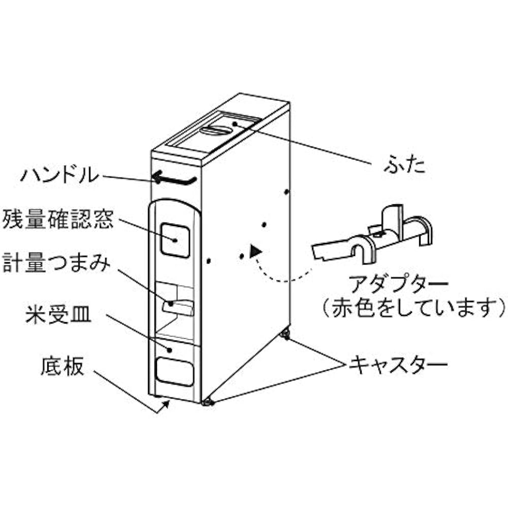 SAMICK Slim Rice Dispenser 6kg Stainless Steel Operating Type (With Casters) RE-200-A