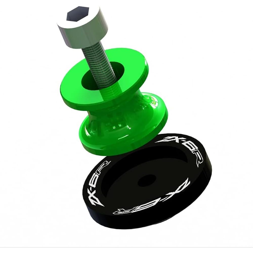 Swing Arm Spool Stand Screw Slider For Ka-wa-sa-ki Ninja ZX6R ZX 6R ZX636 2015-2022 2019 2020 2021 Motorcycle Accessories CNC8mm Swing Arm Spool Slider Stand Screw (Color: Green)