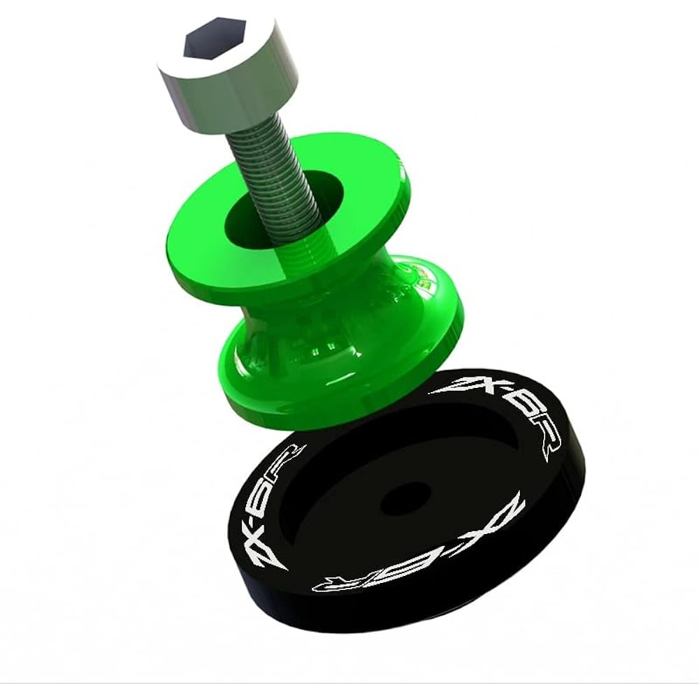Swing Arm Spool Stand Screw Slider For Ka-wa-sa-ki Ninja ZX6R ZX 6R ZX636 2015-2022 2019 2020 2021 Motorcycle Accessories CNC8mm Swing Arm Spool Slider Stand Screw (Color: Green)