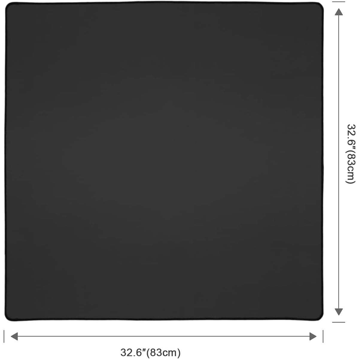 plusvivo Mahjong Mat Anti-Slip Noise Reduction Table Cover for Mahjon Paigow Poker Dominos 32.6" x 32.6" (83cm x 83cm) Black