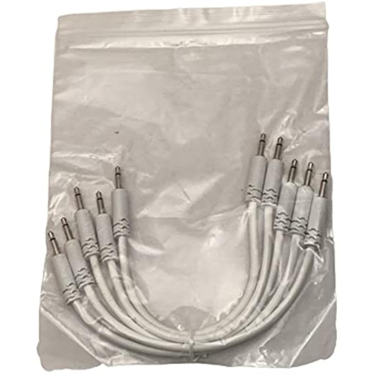 Luigis Modular Supply Spaghetti Urarack Patch Cables - 5 Pack White Cables 6 (15cm)