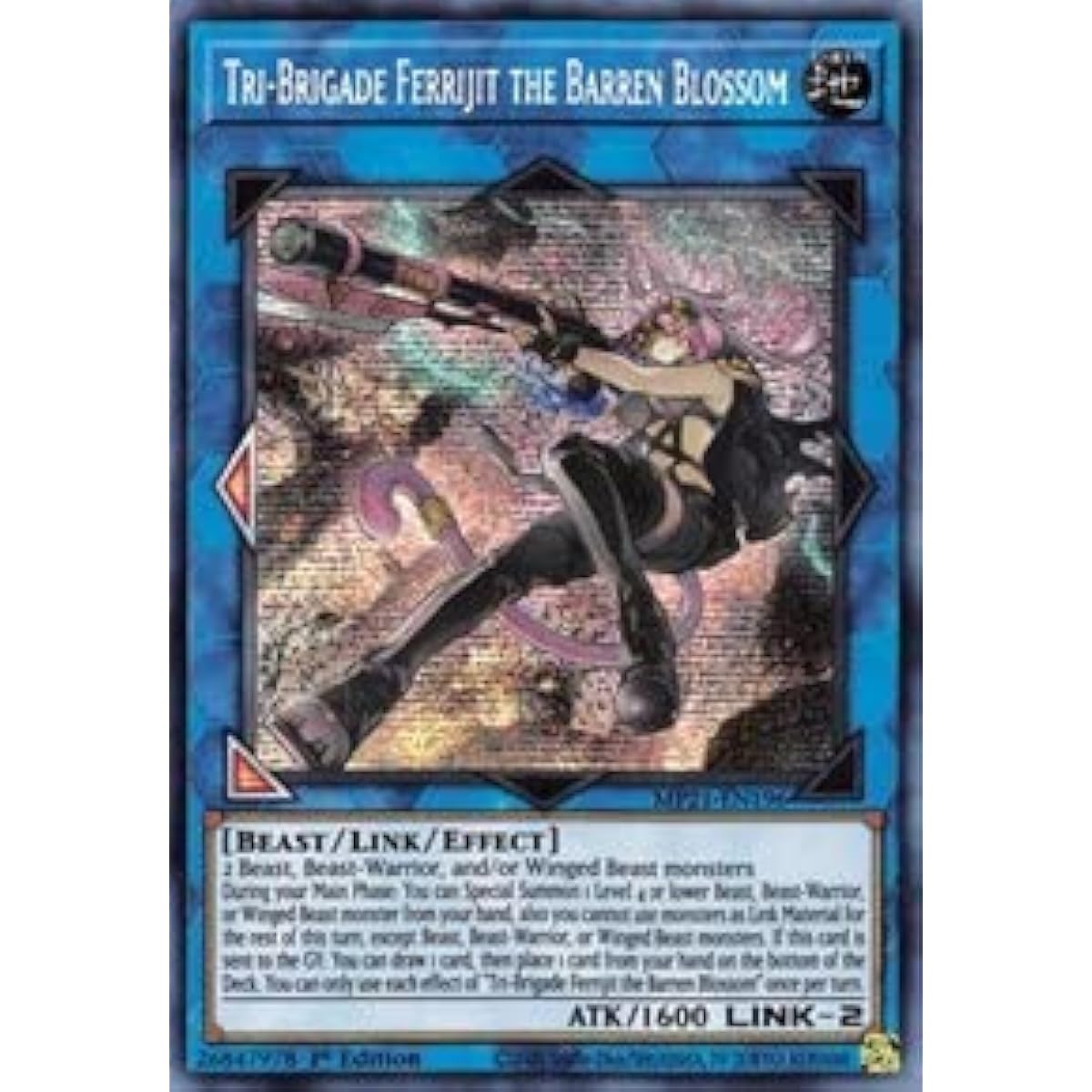 Tri-Brigade Ferrijit The Barren Blossom MP21-EN196 Prism Secret Rare First Edition