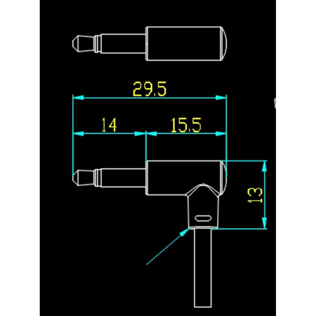 Luigis Modular M-PAR Right Angle Eurorack Patch Cables - Pack of 5 Green Cables 18" (45cm)
