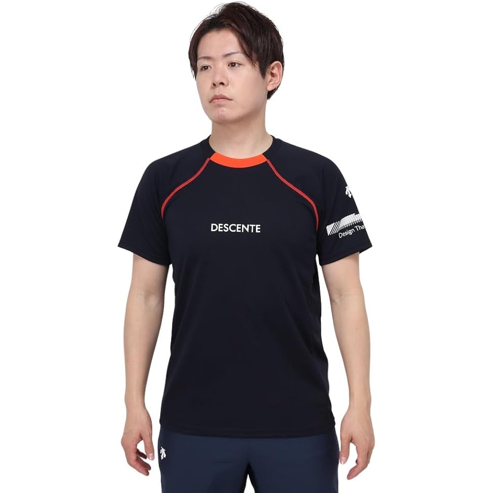 [DESCENTE] T-Shirt, Short Sleeve Practice Shirt, Practice Wear, Sweat Absorbent, Quick Drying