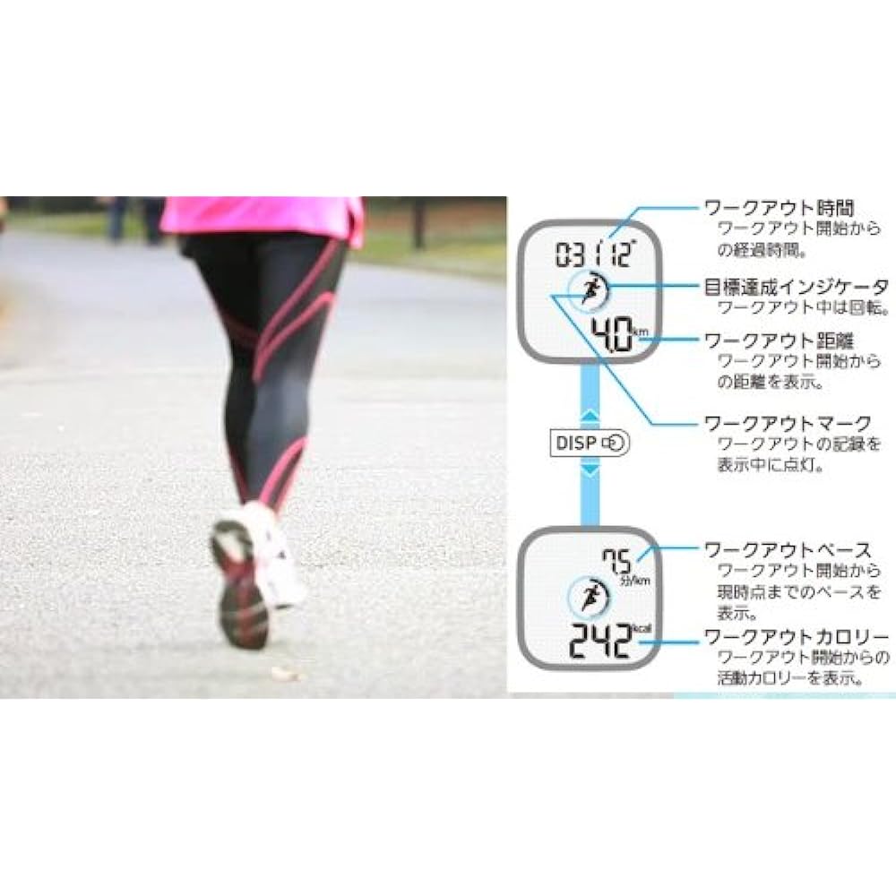 OMRON Activity Meter Jog Style Pink HJA-312-PK