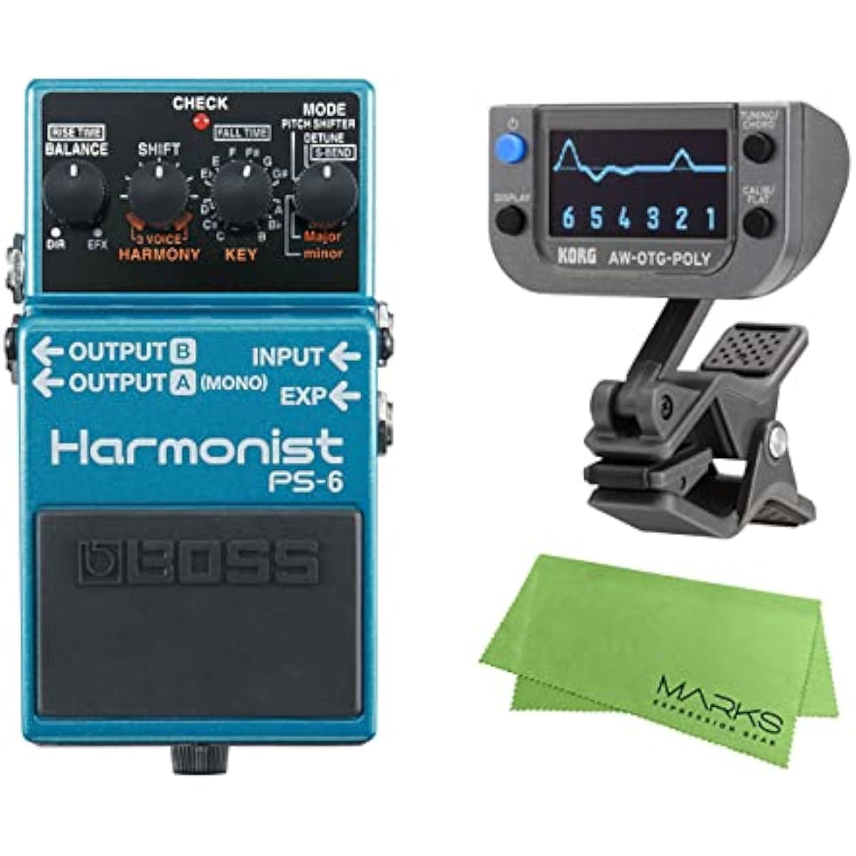 BOSS - Harmonist PS-6 + KORG AW-OTG-POLY + Marks Original Cloth Set