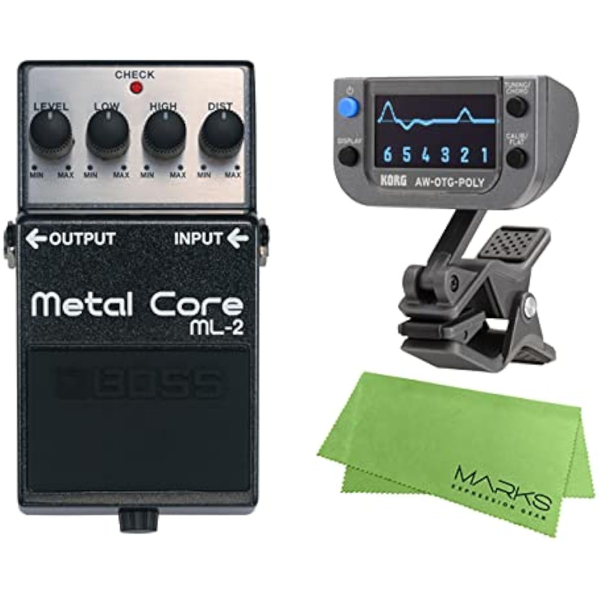 BOSS - Metal Core ML-2 + KORG AW-OTG-POLY + Marks Original Cloth Set