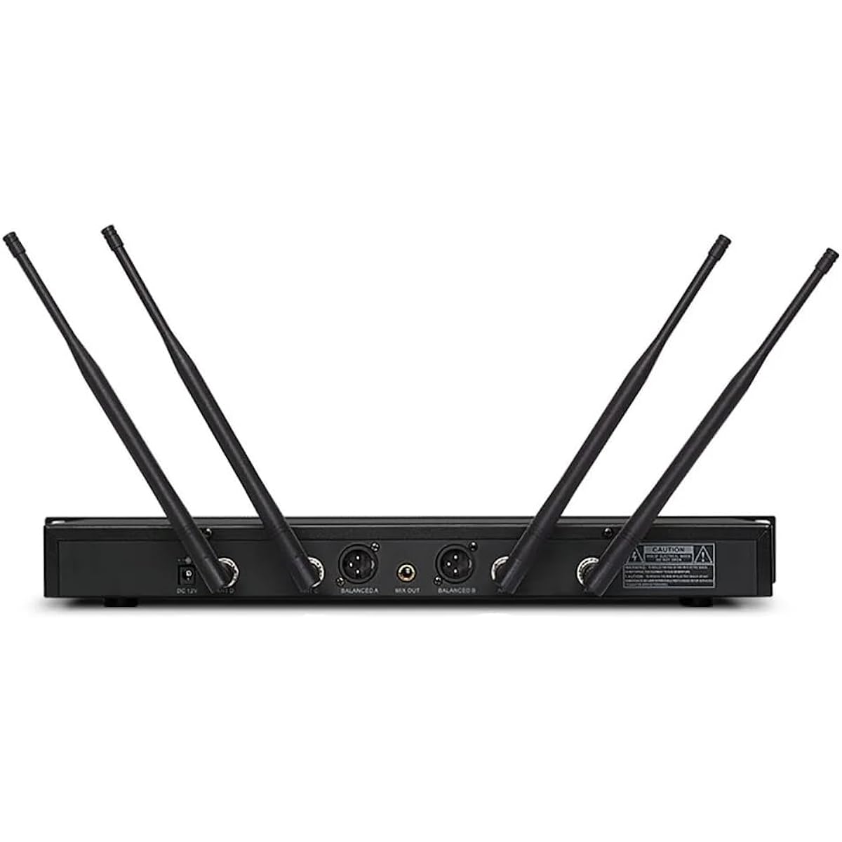 Professional UHF Dual Wireless Microphone System with Headphone Mic for Church, School, Meeting, Party