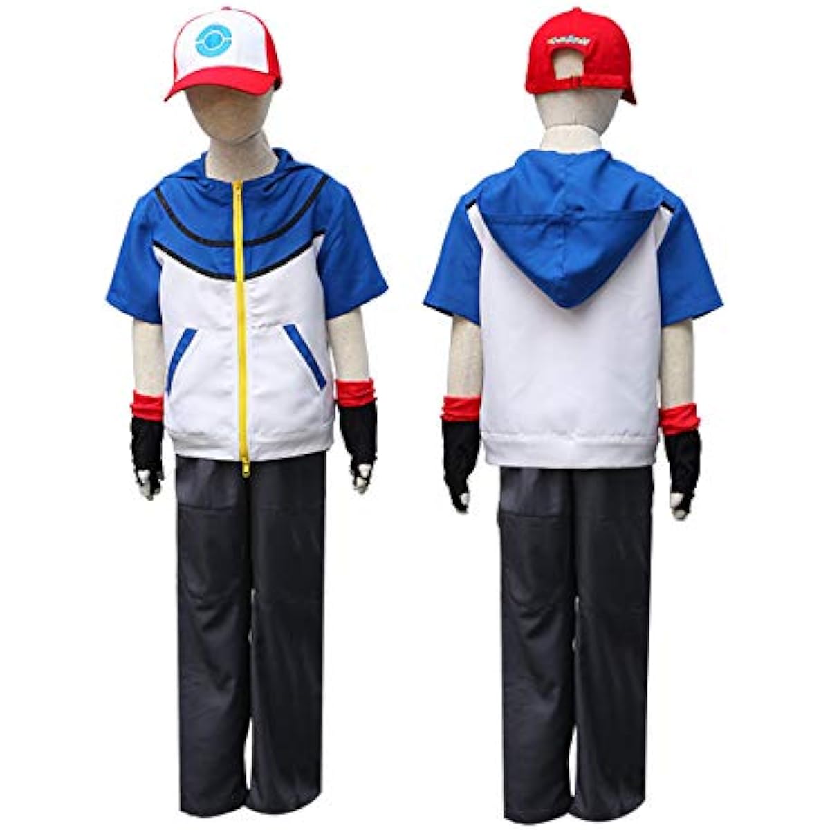 [RobinEllis] Satoshi Costume, Hat, Complete Set, Cosplay Goods, Disguise, Costume, Cosplay, For Children, Adults