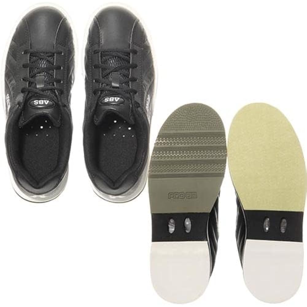 American Bowling Service Bowling Shoes S-250 Black/Black for Right-handed Throwing 24.0cm
