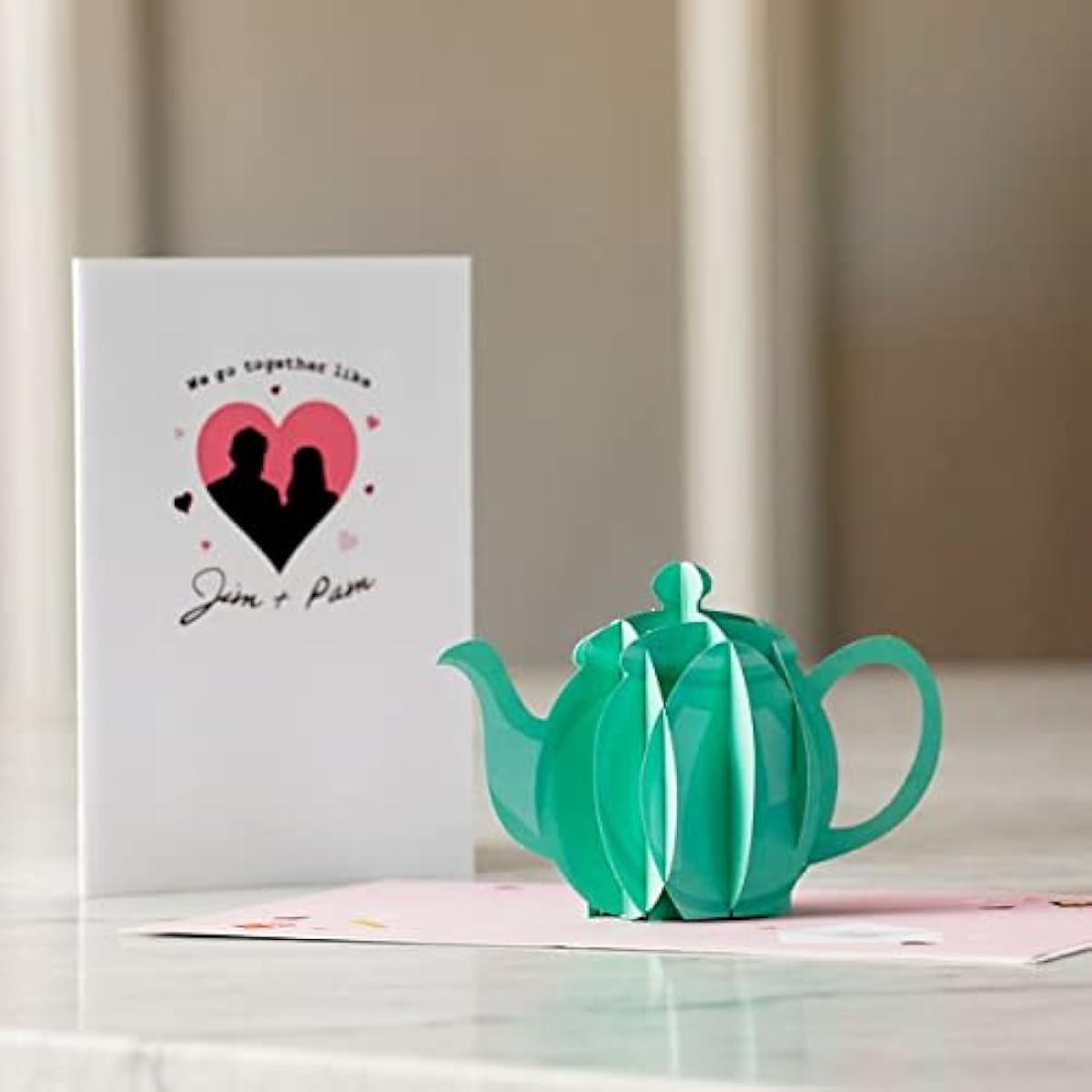 Lovepop The Office We Go Together Like Jim and Pam Pop Up Card 5" x 7" - 3D Greeting Card, Valentine's Day Card, Anniversary Card for Husband, Funny Card