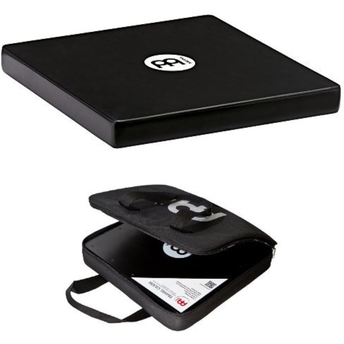 MEINL Percussion Travel Cajon TCAJ1BK + Dedicated Case MSTTCAJB Set [Official Japanese Product]