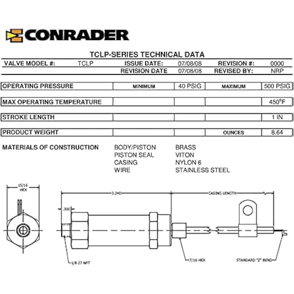 Throttle Control Mechanism Cable Whip Style for Gas Engine Air Compressor (8HP - 13HP Engines, 24" Throttle Control Cable)