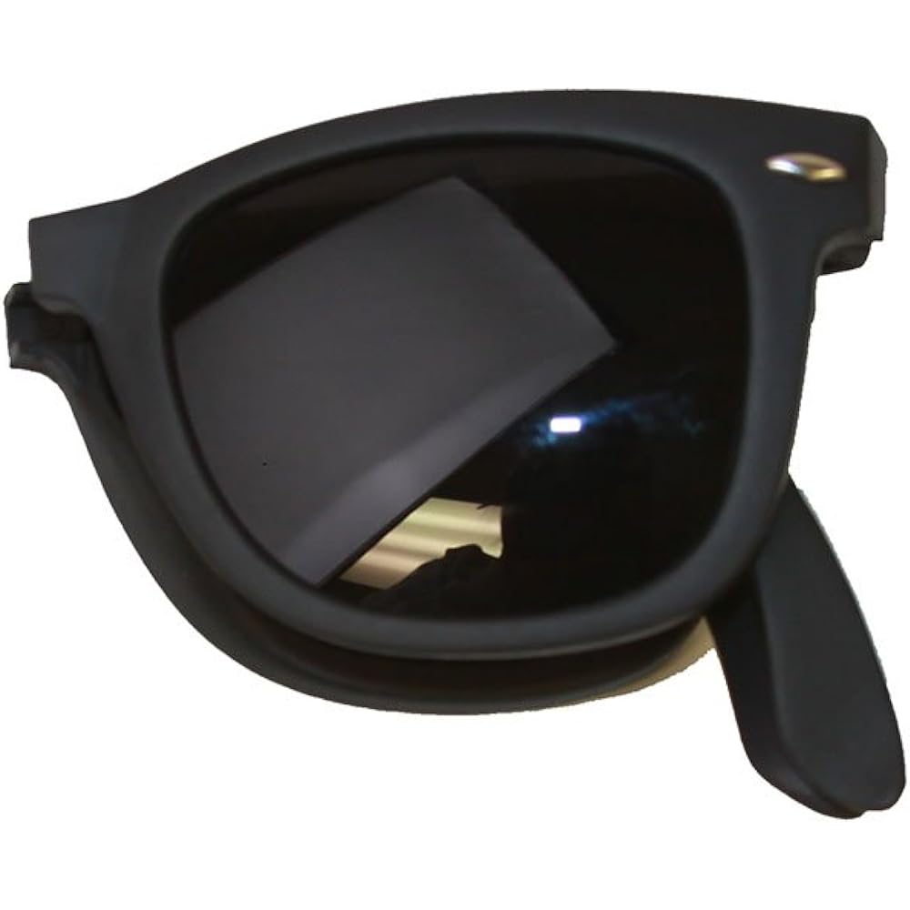 Gravity Shades Foldable Matte Black Sunglasses + GT Case Free Size