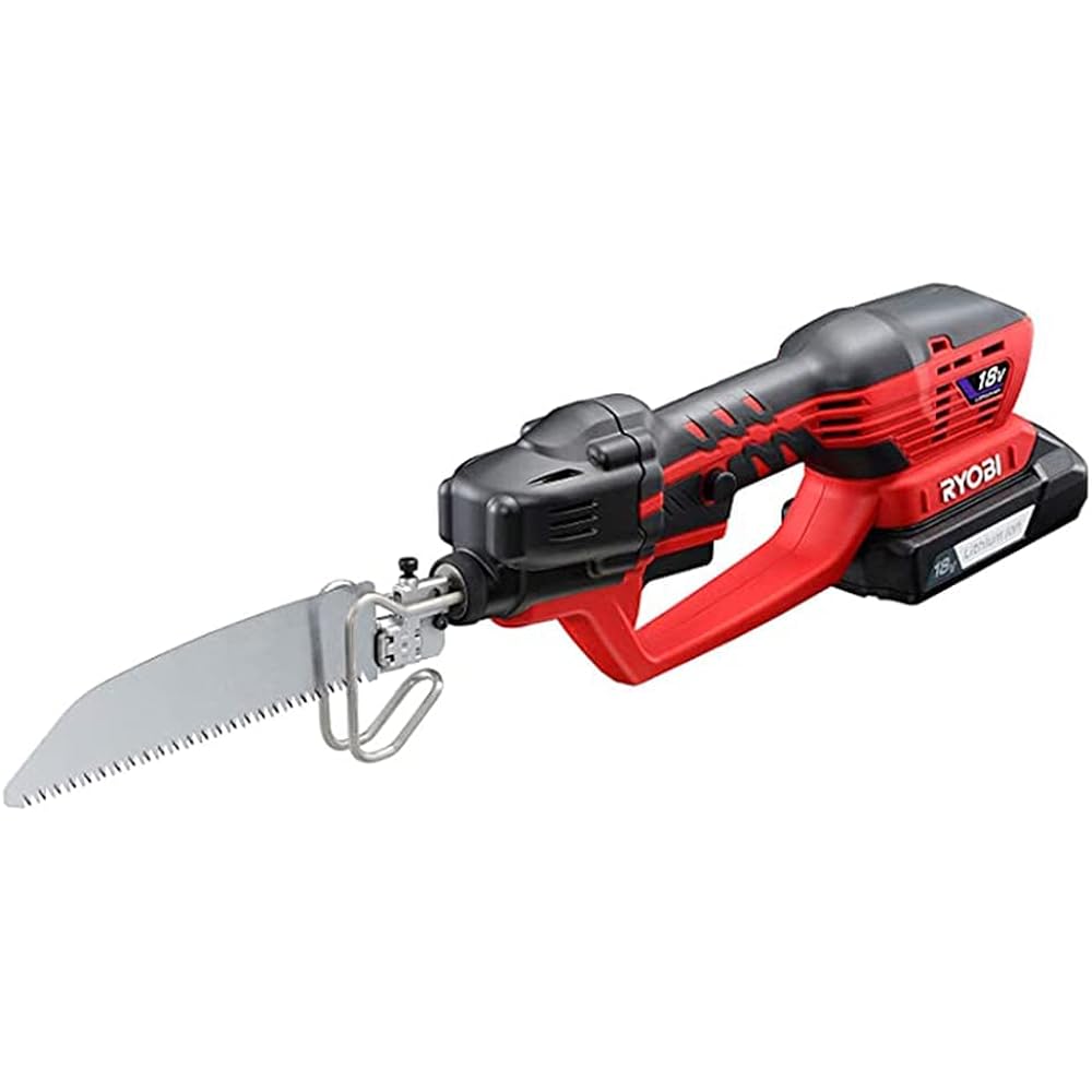 Kyocera BSK-1800KTL1 618602B Lithium-Ion 18V Rechargeable Saw Kit, Convenient for Cutting, Includes Case and 3 Types of Blades, Easy to Pruning Garden Trees, Lithium-Ion 18V, Cutting Capacity (Garden